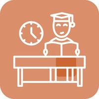 Studying on Desk I Vector Icon