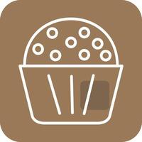 icono de vector de muffin de chocolate