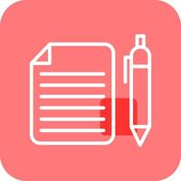 Documents and Pen Vector Icon