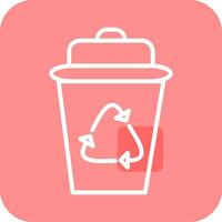 icono de vector de papelera de reciclaje