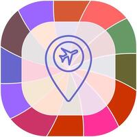 Airport Location Vector Icon