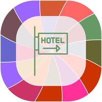 icono de vector de signo de hotel