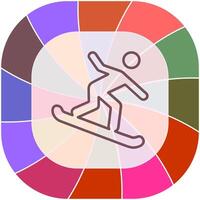 icono de vector de snowboard