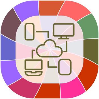 icono de vector de computación en la nube