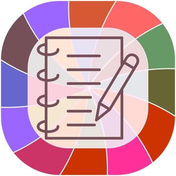 Spring Notebook Vector Icon