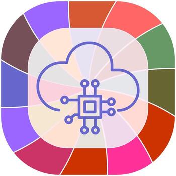 Cloud Computing Vector Icon