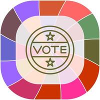 Vote Sticker Vector Icon