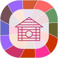 Wood Cabin Vector Icon