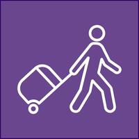 Walking with Luggage Vector Icon