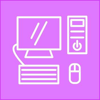 icono de vector de computadora