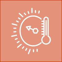 icono de vector de indicador de temperatura