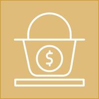 Dollar Basket Vector Icon
