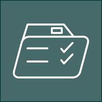 Checklist Folder Vector Icon