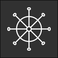 Ship Wheel Vector Icon