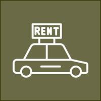 Rent a Car Vector Icon