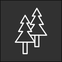 icono de vector de árbol de pino