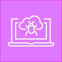 Bug Cloud Vector Icon
