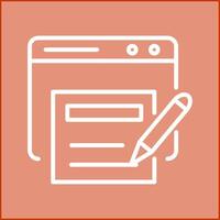 Blog Template Vector Icon