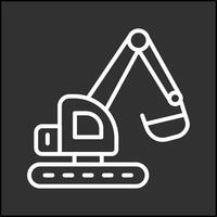 icono de vector de excavadora