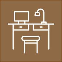 Simple Desk Vector Icon