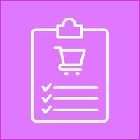 Shopping List Vector Icon