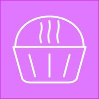 icono de vector de muffin de crema