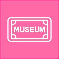 icono de vector de etiqueta de museo