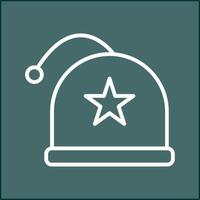 icono de vector de gorro de navidad