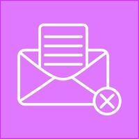 Rejection Of A Letter Vector Icon