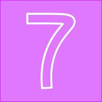 Number Seven Vector Icon