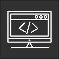 icono de vector de codificación html