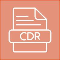 icono de vector de cdr