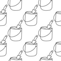 line bucket handle doodle  spatula filled sand vector