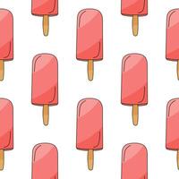 Sweet colored ice cream a wooden stick vector