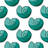 Seashells molluscs Summer Pattern Animals sea seafood vector