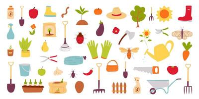 a set of elements for garden care vector