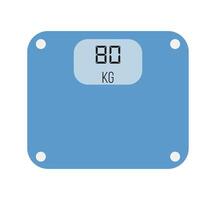 Digital scale 80 kg. Scale vector design for weighing isolated on light background