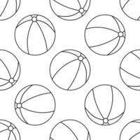 Beach line striped round ball Summer Pattern vector