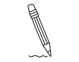 Vector isolated hand drawn doodle pencil symbol.