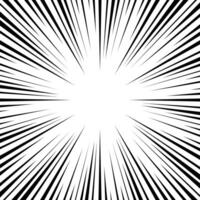 Black radial speed line burst for background vector