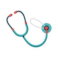 Stethoscope interface icon isolated flat vector illustration