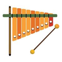 Xylophone flat vector illustration on white background