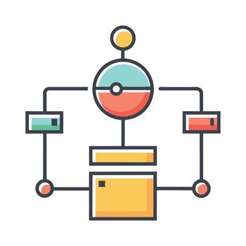 System Configuration line isolated vector illustration.
