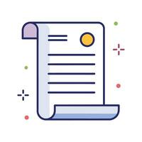 Contract view line vector illustration on white background