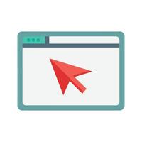 cursor interfaz icono aislado plano vector ilustración