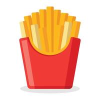 Fries flat vector illustration on white background