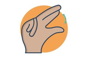 no sign language. negative No sign in with diverse hands, symbolizing disagreement. flat line icon style. element illustration vector