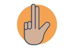 no sign language. negative No sign in with diverse hands, symbolizing disagreement. flat line icon style. element illustration vector