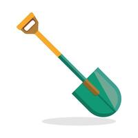 Shovel flat vector illustration on white background