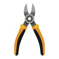 Pliers flat vector illustration on white backgroun